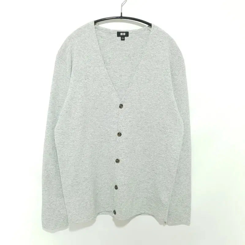 [BUNJANG] Uniqlo Milano Rib V-Neck Cardigan / 유니클로 밀라노립 브이넥 가디건 L_M2710