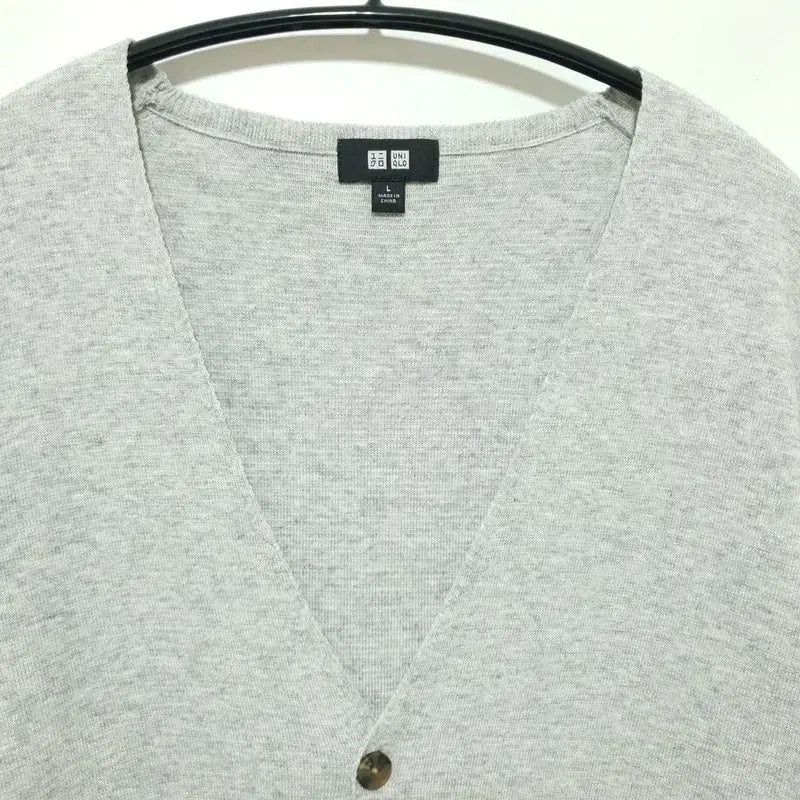 [BUNJANG] Uniqlo Milano Rib V-Neck Cardigan / 유니클로 밀라노립 브이넥 가디건 L_M2710