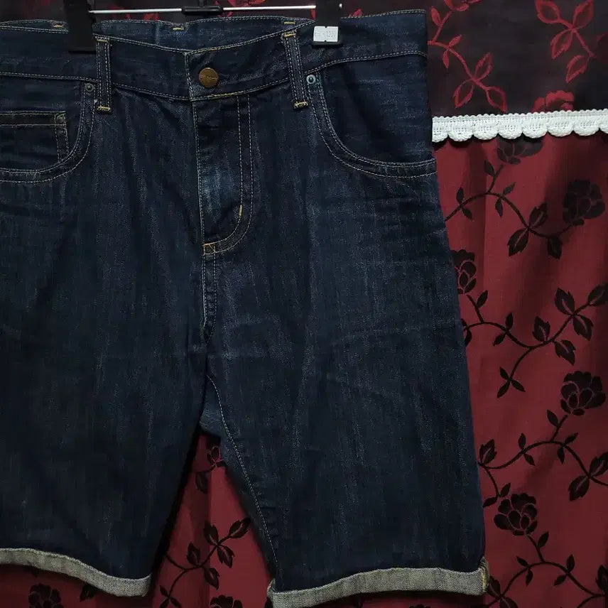 [BUNJANG] Carhartt Washed Denim Roll-Up Shorts / 칼하트      롤업 진청 데님 반바지