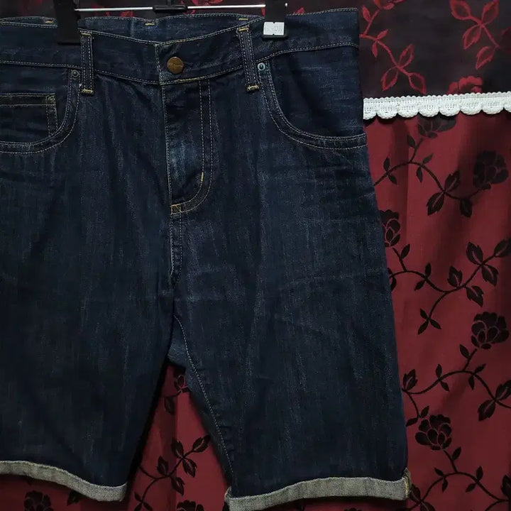 [BUNJANG] Carhartt Washed Denim Roll-Up Shorts / 칼하트      롤업 진청 데님 반바지