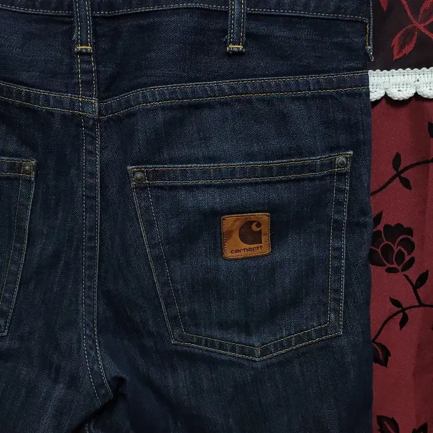 [BUNJANG] Carhartt Washed Denim Roll-Up Shorts / 칼하트      롤업 진청 데님 반바지