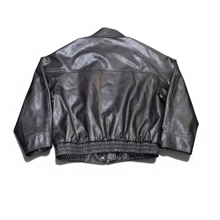 [BUNJANG] NILBY P Black Leather Jacket / 34 닐바이피 NILBY P 블랙 레더 가죽자켓