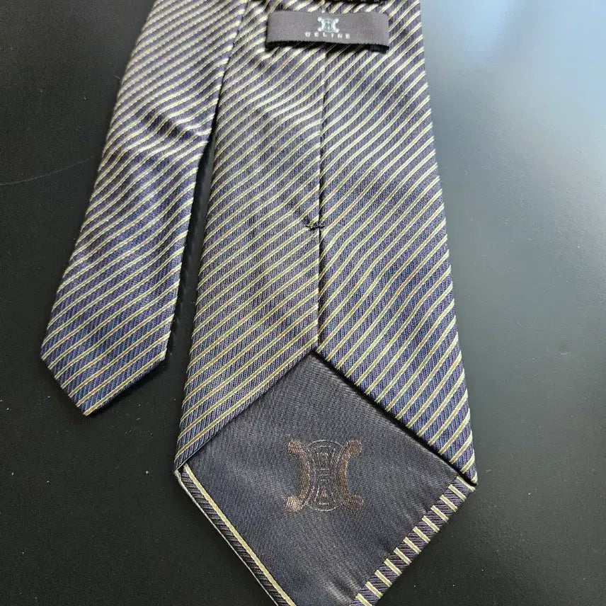 [BUNJANG] Celine 100% Silk Striped Necktie / 셀린느 실크 100  넥타이