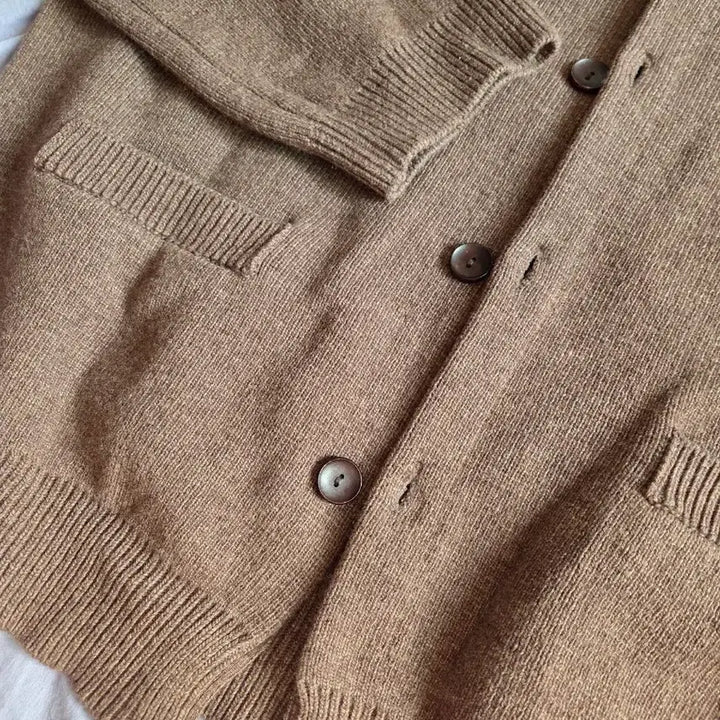 [BUNJANG] Malen Wool Cashmere Knit Cardigan Brown / malen 말렌 울 캐시미어 니트 가디건 브라운 1