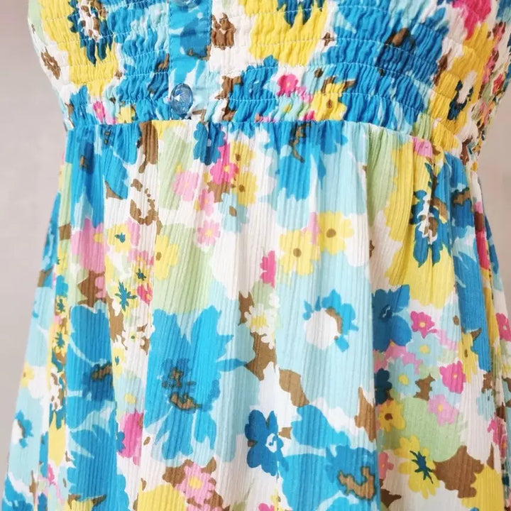 [BUNJANG] LIZ LISA Smoking Flower Print Lace Dress / 리즈리사 LIZ LISA 스모킹 플라워프린팅 레이스 원피스 (44~55)