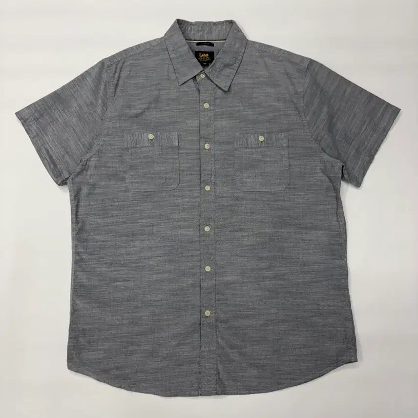 [BUNJANG] Lee Chambray Vintage Short Sleeve Shirt / LEE 리 샴브레이 빈티지 반팔 셔츠