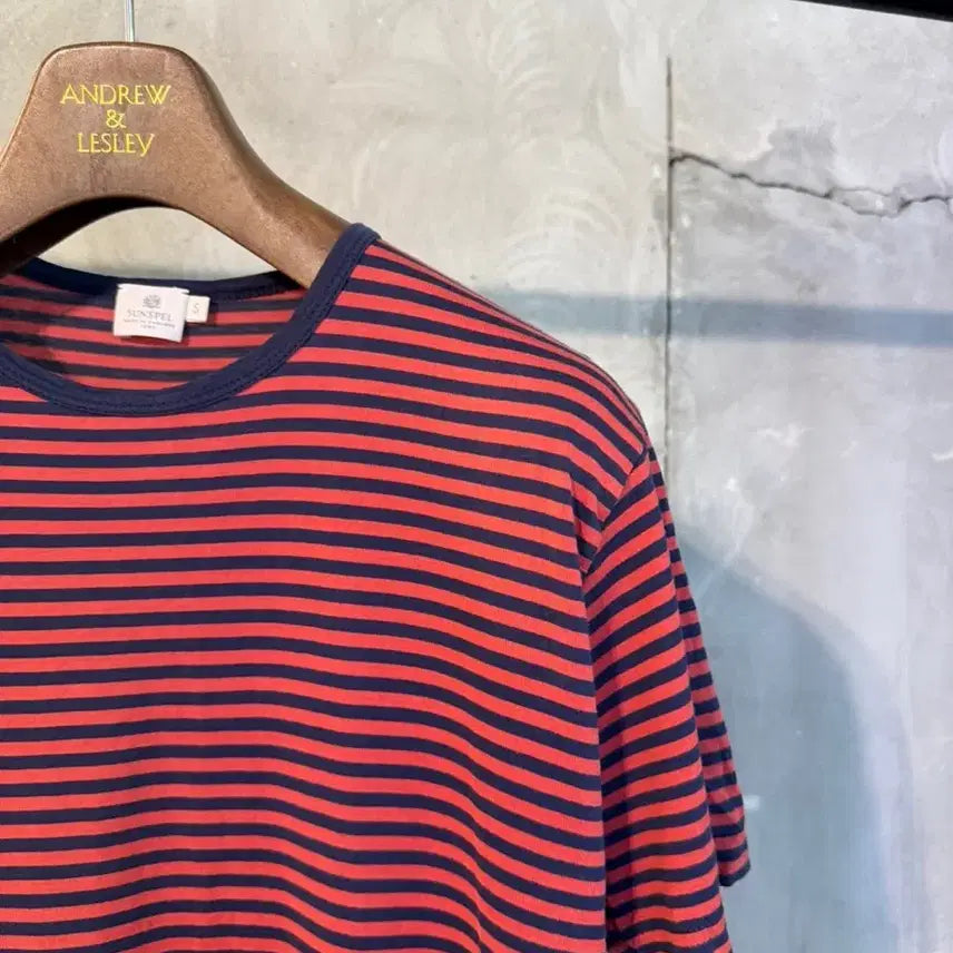 [BUNJANG] Sunspel Striped Short Sleeve T-Shirt Men&