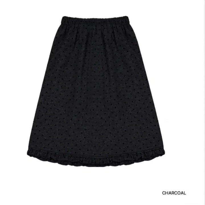 [BUNJANG] Dot Frill Midi Skirt / 도트 프릴 미디 스커트
