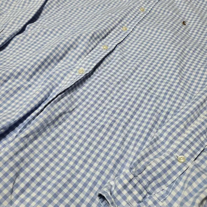 [BUNJANG] Ralph Lauren Color Pony Oxford Shirt Blue Check M / 랄프로렌 컬러포니 셔츠 블루 체크 M