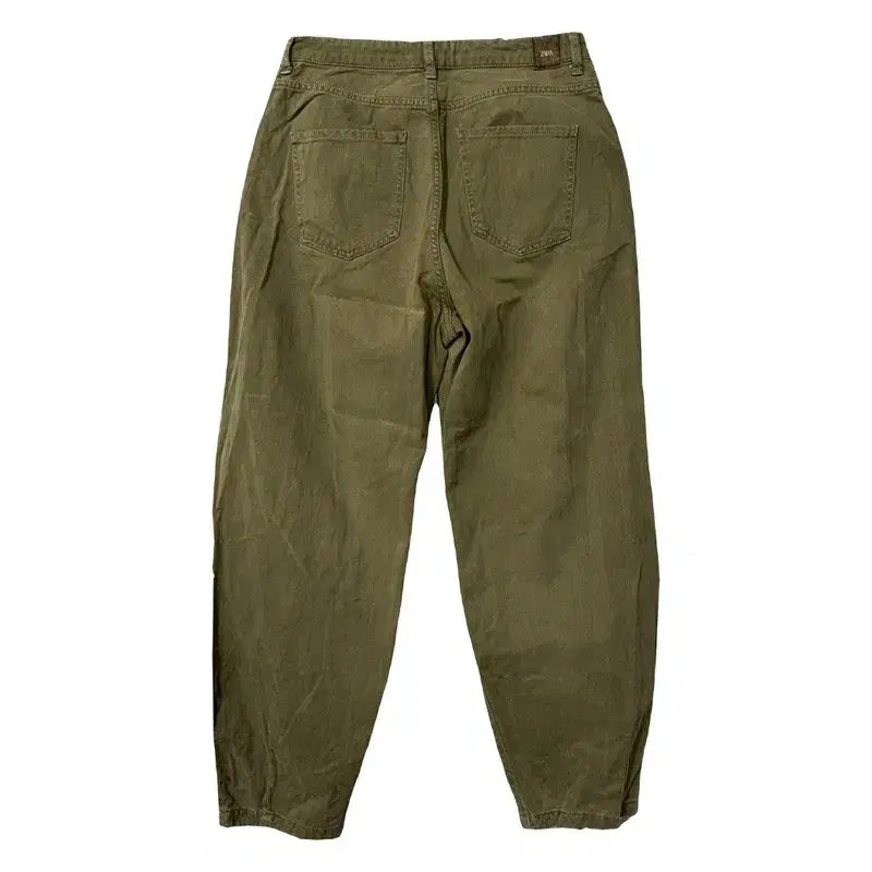[BUNJANG] Zara Khaki Vintage Baggy Fit Jogger Pants Size 26 / 자라 카키 빈티지 배기핏 조거팬츠 26