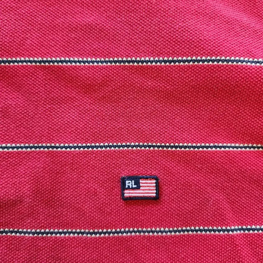 [BUNJANG] Polo Ralph Lauren Striped Collar T-Shirt L / 폴로진스 랄프로렌 스트라이프 카라티 L
