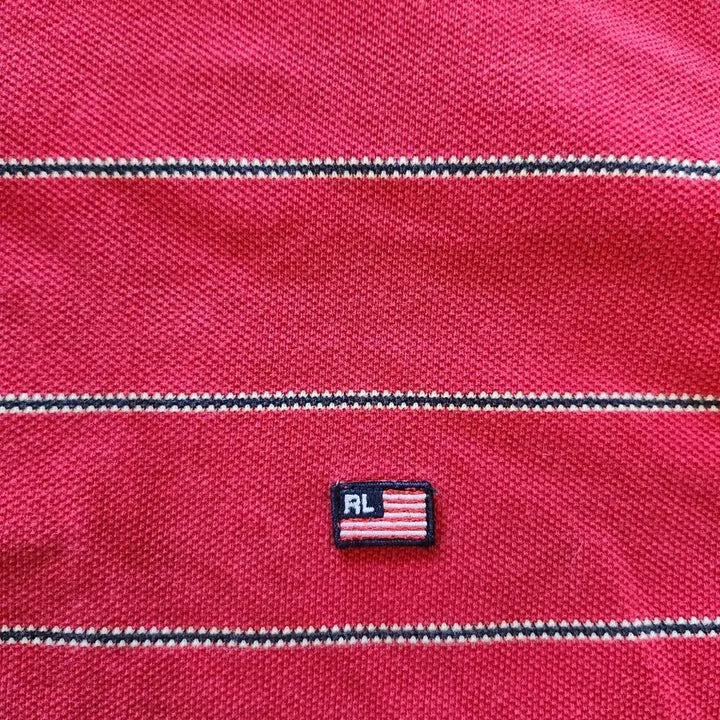 [BUNJANG] Polo Ralph Lauren Striped Collar T-Shirt L / 폴로진스 랄프로렌 스트라이프 카라티 L