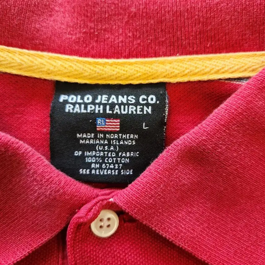 [BUNJANG] Polo Ralph Lauren Striped Collar T-Shirt L / 폴로진스 랄프로렌 스트라이프 카라티 L