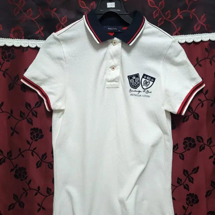 [BUNJANG] Hazzys White Short-Sleeve Polo Shirt Size 27 / 헤지스 화이트 반팔 카라티 27사이즈