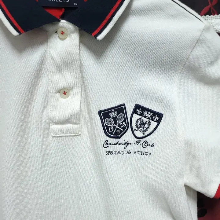 [BUNJANG] Hazzys White Short-Sleeve Polo Shirt Size 27 / 헤지스 화이트 반팔 카라티 27사이즈