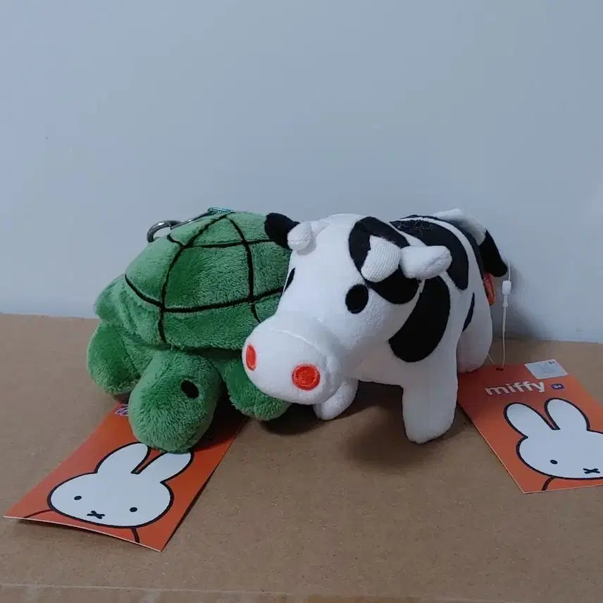 [BUNJANG] Miffy Turtle/Cow Plush Keychain Set / 미피 거북이/젖소 인형 키링 새상품