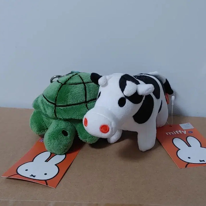 [BUNJANG] Miffy Turtle/Cow Plush Keychain Set / 미피 거북이/젖소 인형 키링 새상품