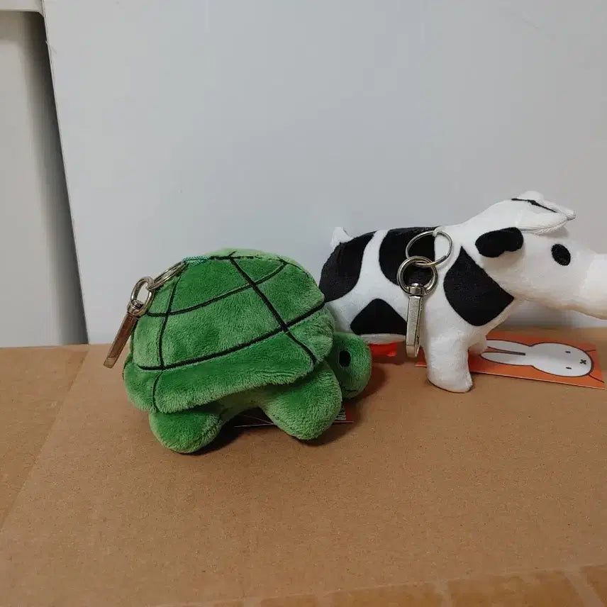 [BUNJANG] Miffy Turtle/Cow Plush Keychain Set / 미피 거북이/젖소 인형 키링 새상품