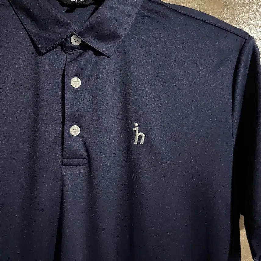 [BUNJANG] Hazzys Navy Short Sleeve Polo T-Shirt / 헤지스 반팔카라티 네이비
