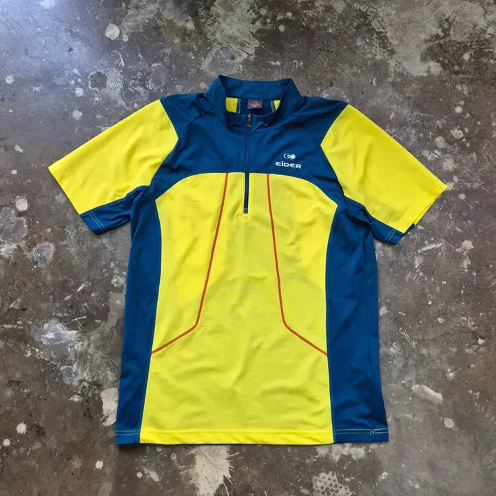 [BUNJANG] Eider Functional Fabric Half-Zip Short Sleeve T-Shirt XL / XL) 아이더 기능성 소재 하프집업 반팔티 반팔티셔츠