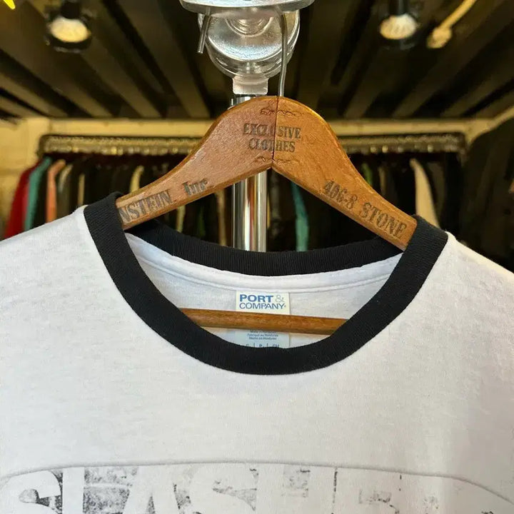 [BUNJANG] Vintage Slasher Film Printed Ringer T-Shirt / [90-95]슬래셔 무비 Slasher Film 호러 프린팅 링거 티셔츠