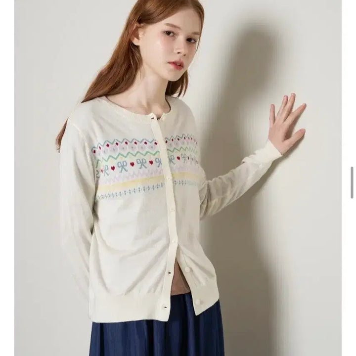[BUNJANG] LeShop Lovely Nordic Pattern Long Sleeve Cardigan (Gray, Free Size) / [미개봉새제품] 박보영st 정가 6만9천원 르샵 러블리 노르딕 패턴 긴팔