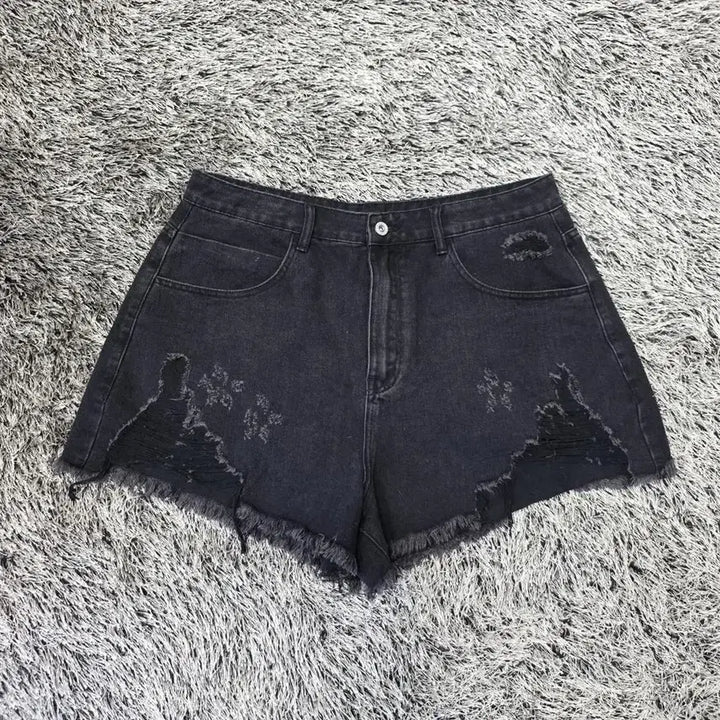 [BUNJANG] Shop Cider Black Denim Shorts (36 inch) B1046 New Condition / 샵사이다 블랙 데님 쇼츠/여성(36인치)/B1046/새상품