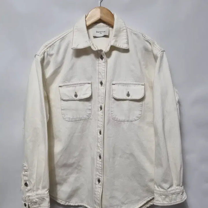 [BUNJANG] Berenice Ivory Denim Shirt / Berenice 아이보리 데님 셔츠 90