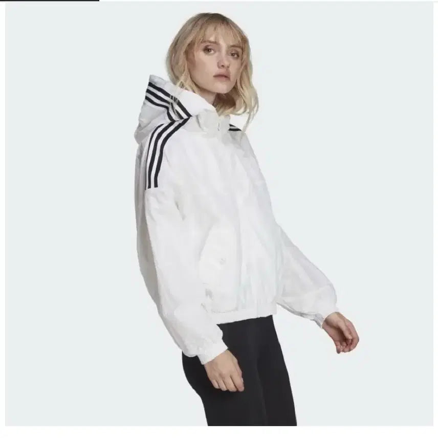 [BUNJANG] Adidas Classic White Windbreaker / 아디다스 클래식 바람막이 화이트