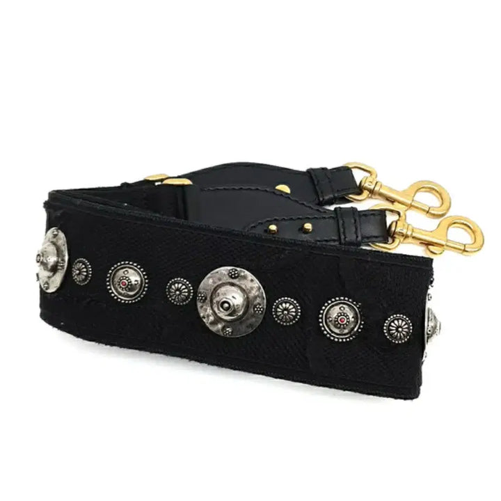 [BUNJANG] Dior Jacquard Studded Strap Black / [정품] 디올 자카드 스터드 스트랩 블랙