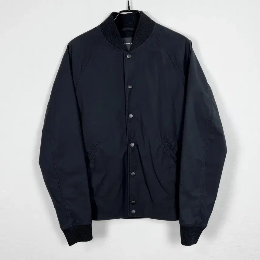 [BUNJANG] Theory Black Spandex Bomber Jacket / 띠어리 블랙 스판 봄버 자켓 바람막이 점퍼 남M 라덴 빈티지