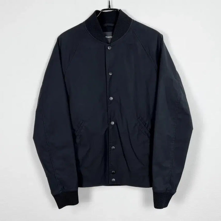 [BUNJANG] Theory Black Spandex Bomber Jacket / 띠어리 블랙 스판 봄버 자켓 바람막이 점퍼 남M 라덴 빈티지