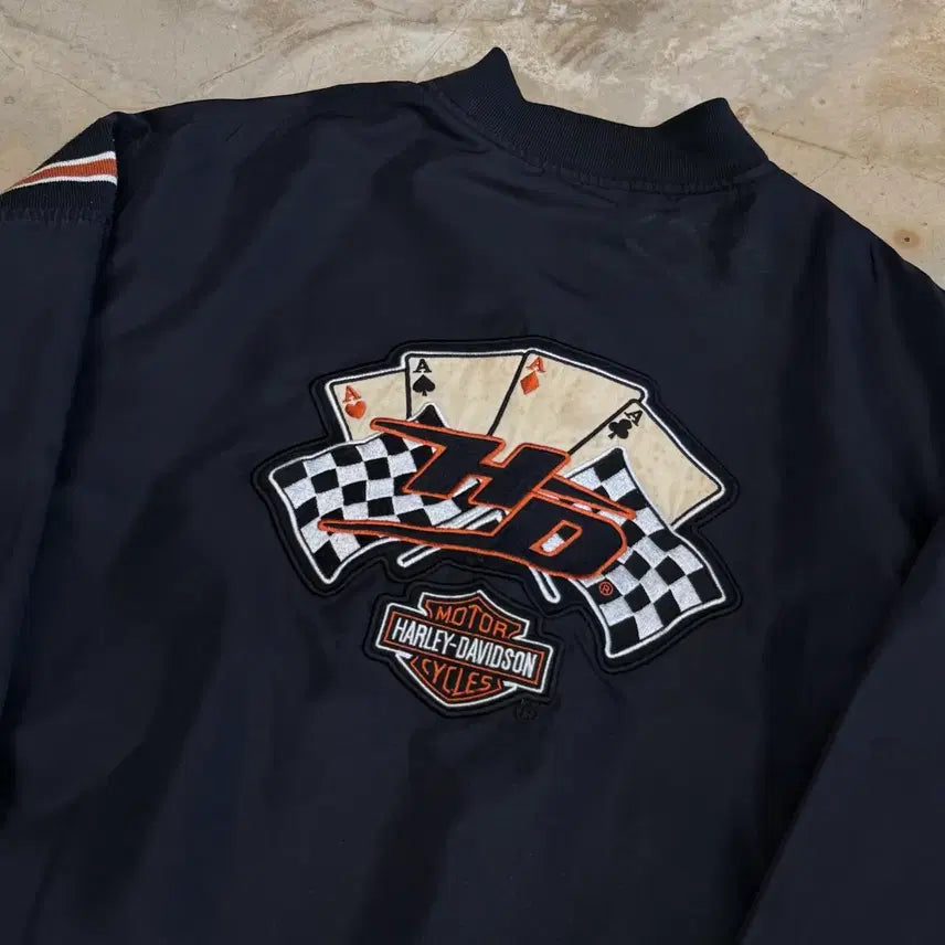 [BUNJANG] Harley-Davidson Black Racing Jacket / 할리데이비슨 블랙 레이싱 자켓