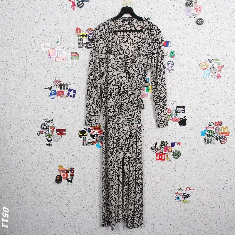 [BUNJANG] ISRY Tropical Black and White Tie Dress (Womens S) / 여성S / ISRY드레스 트로피칼 흑백 묶음드레스BK 0-21