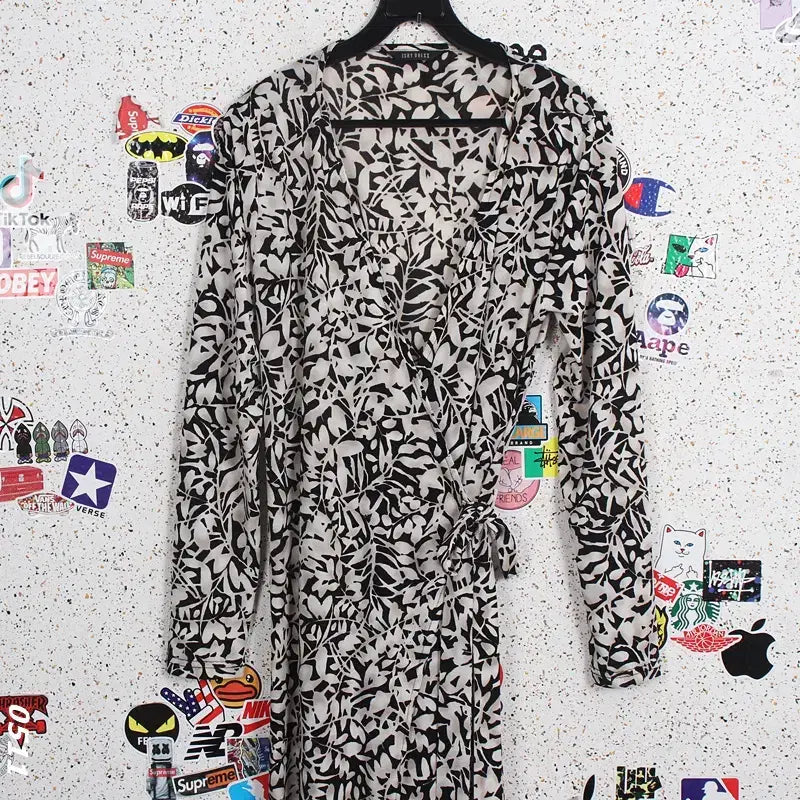 [BUNJANG] ISRY Tropical Black and White Tie Dress (Womens S) / 여성S / ISRY드레스 트로피칼 흑백 묶음드레스BK 0-21