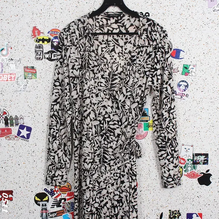 [BUNJANG] ISRY Tropical Black and White Tie Dress (Womens S) / 여성S / ISRY드레스 트로피칼 흑백 묶음드레스BK 0-21