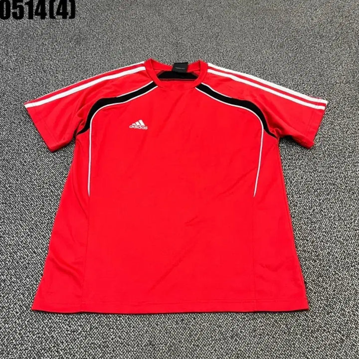 [BUNJANG] Adidas Red Short Sleeve T-Shirt Size 100 / 아디다스 빨간색 반팔 티셔츠 100