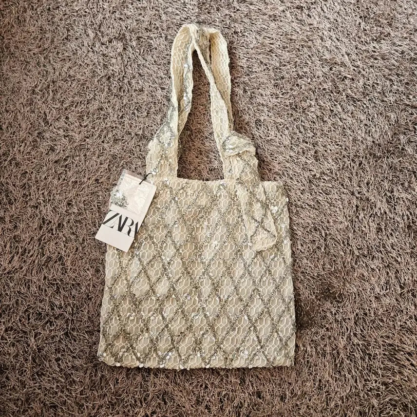 [BUNJANG] ZARA Bohemian Beaded Tote Bag / (새싱품) 자라(ZARA) 보헤미안 비즈 토트백