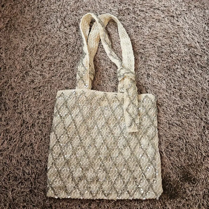 [BUNJANG] ZARA Bohemian Beaded Tote Bag / (새싱품) 자라(ZARA) 보헤미안 비즈 토트백