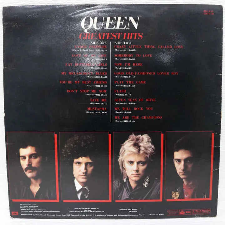 [BUNJANG] Queen Greatest Hits LP Vinyl Record (1982) / [NO.5572] QUEEN (GREATEST HITS) LP판