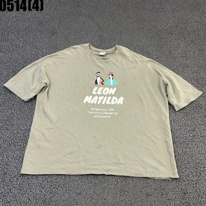 [BUNJANG] Leon &amp; Mathilda Graphic Print Short Sleeve T-Shirt / 레옹 마틸다 프린팅 반팔 티셔츠