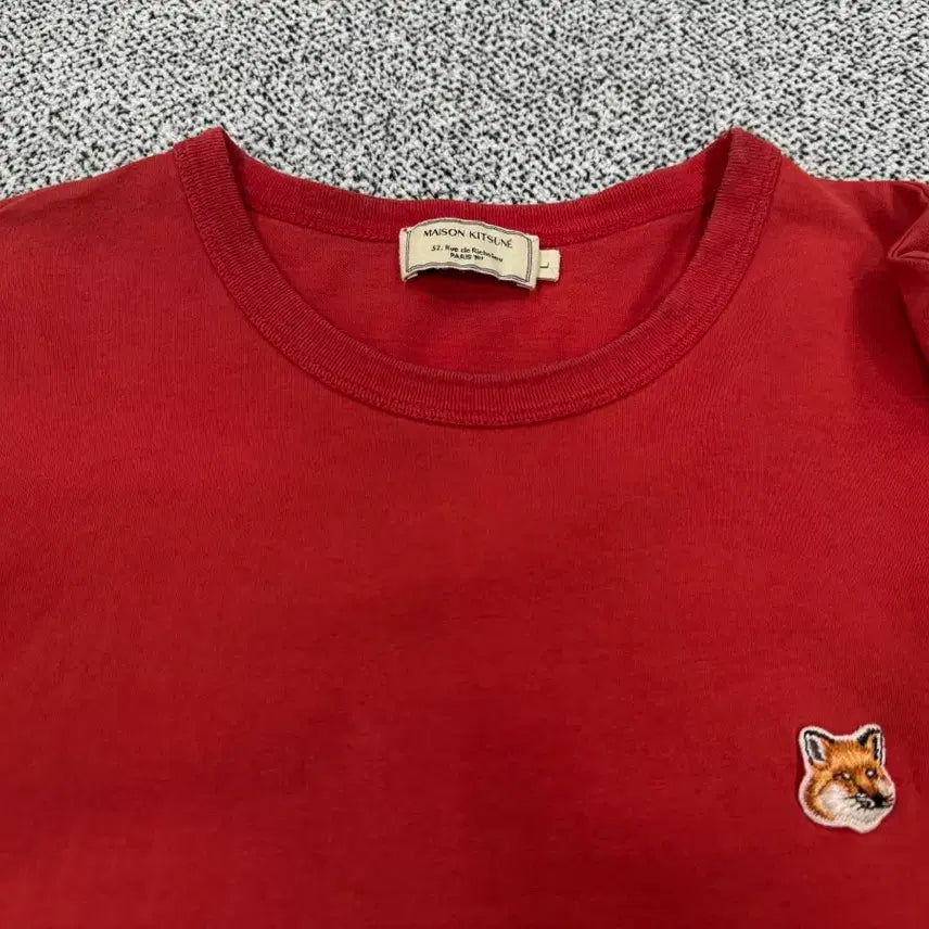 [BUNJANG] Maison Kitsuné Embroidered T-Shirt / 메종키츠네 자수 반팔티