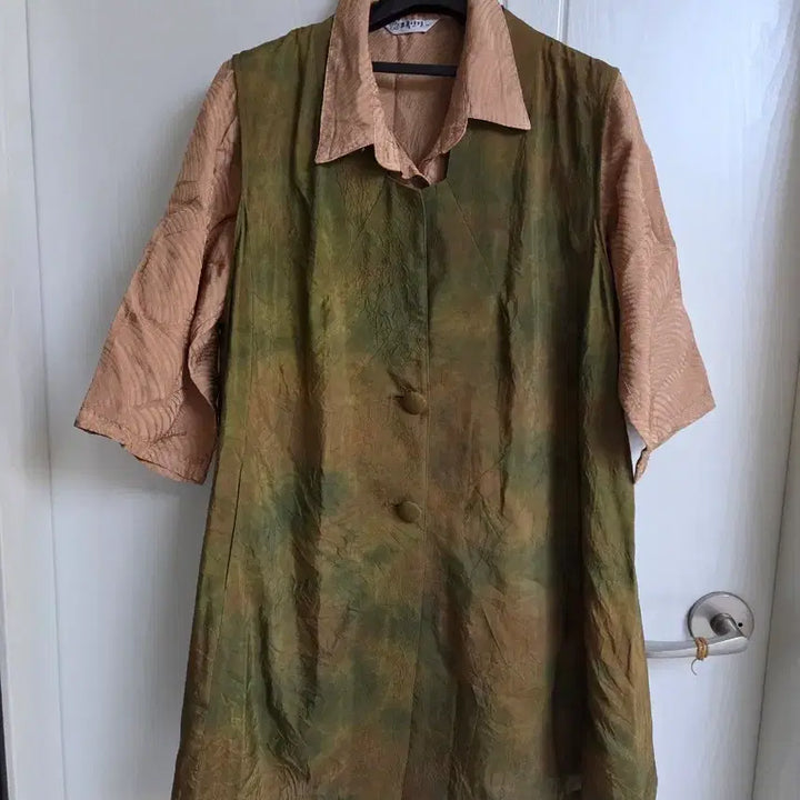 [BUNJANG] 100% Rayon Natural Dye Vest / Shirt Set / 인견100%  천연염색 조끼/ 셔츠