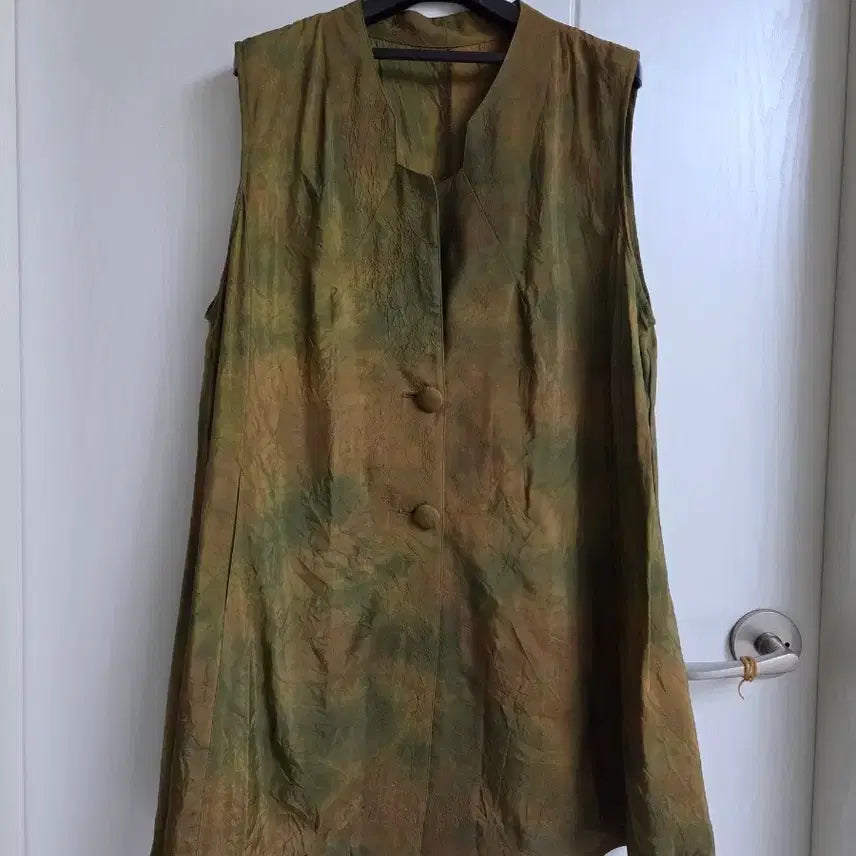 [BUNJANG] 100% Rayon Natural Dye Vest / Shirt Set / 인견100%  천연염색 조끼/ 셔츠
