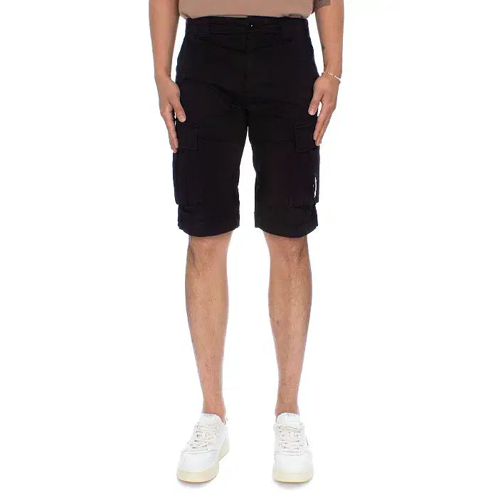 [BUNJANG] CP Company Stretch Satin Lens Shorts Black / CP컴퍼니 스트레치 새틴 렌즈 반바지 18CMBE116A