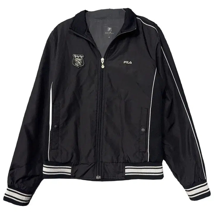 [BUNJANG] Fila Black Logo Functional Zip-Up Jacket Size 95 / 휠라 블랙 로고 기능성 집업 95