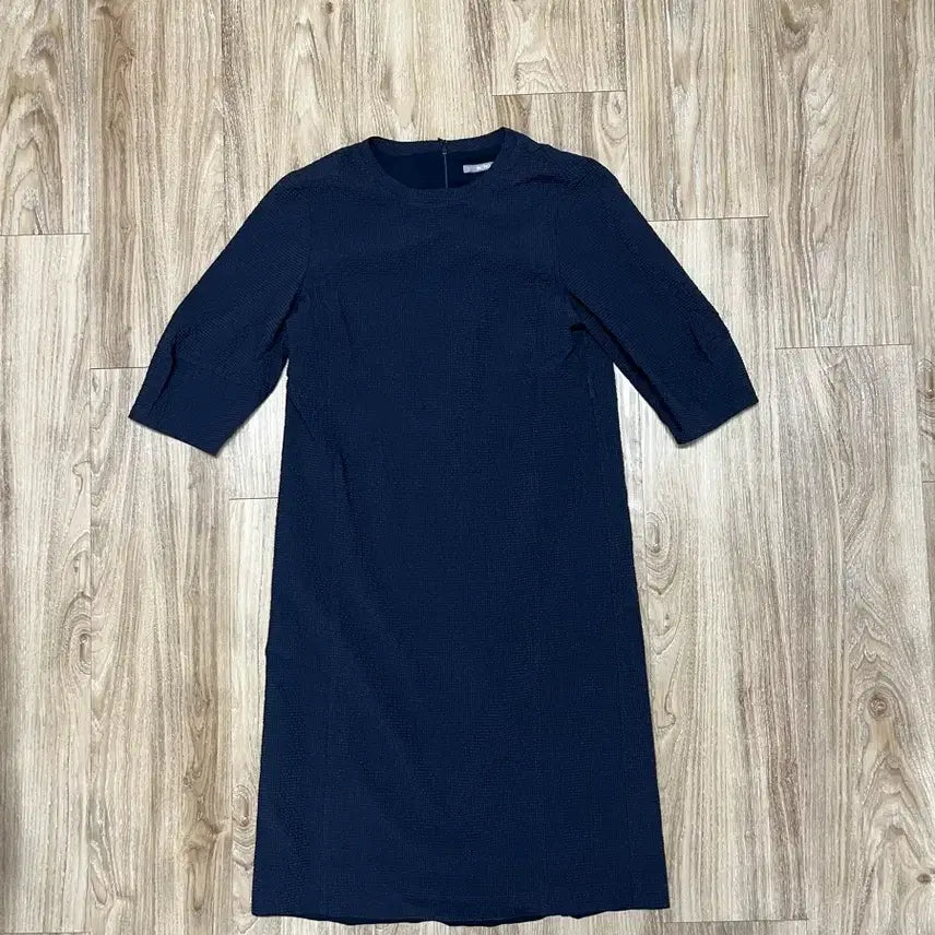 [BUNJANG] BCBG Seersucker Short Sleeve Dress Navy Size 66 / BCBG 시어서커 반팔 원피스 66