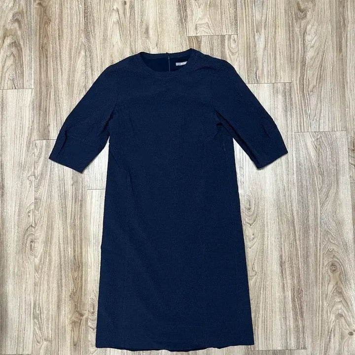 [BUNJANG] BCBG Seersucker Short Sleeve Dress Navy Size 66 / BCBG 시어서커 반팔 원피스 66
