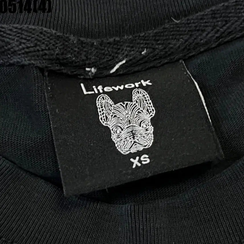 [BUNJANG] Lifework Dog Short-Sleeve T-Shirt Black / 라이프워크 강아지 반팔 티셔츠 블랙