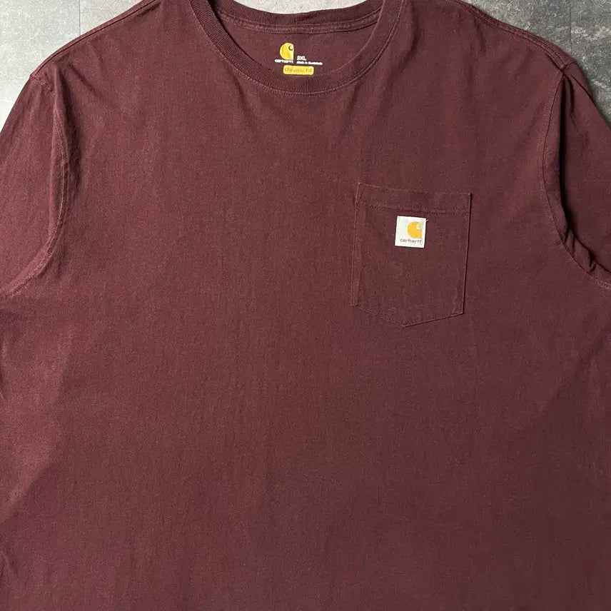 [BUNJANG] Carhartt K126 Wine Long Sleeve T-Shirt A00960 / CARHARTT 칼하트 K126 와인 긴팔 티셔츠 A00960